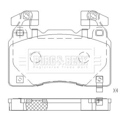 Borg & beck BBP2656 Brake Pad Set, disc brake BBP2656: Buy near me in Poland at 2407.PL - Good price!