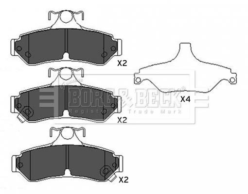 Borg & beck BBP2494 Гальмівні колодки, комплект BBP2494: Приваблива ціна - Купити у Польщі на 2407.PL!