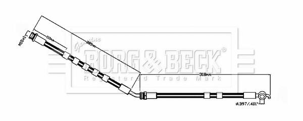 Borg & beck BBH8855 Brake Hose BBH8855: Buy near me in Poland at 2407.PL - Good price!