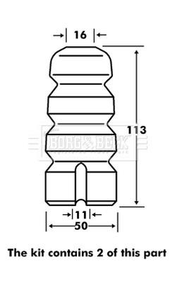 Borg & beck BPK7063 Bellow and bump for 1 shock absorber BPK7063: Buy near me in Poland at 2407.PL - Good price!
