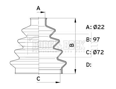 Borg & beck BCB1007 Bellow, driveshaft BCB1007: Buy near me at 2407.PL in Poland at an Affordable price!