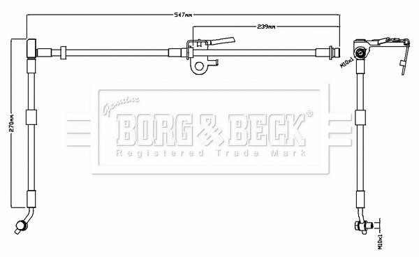 Borg & beck BBH8737 Тормозной шланг BBH8737: Отличная цена - Купить в Польше на 2407.PL!