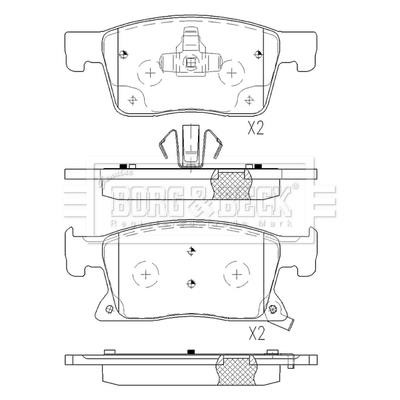 Borg & beck BBP2568 Brake Pad Set, disc brake BBP2568: Buy near me in Poland at 2407.PL - Good price!