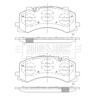 Borg & beck BBP2683 Brake Pad Set, disc brake BBP2683: Buy near me in Poland at 2407.PL - Good price!