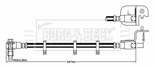 Borg & beck BBH8830 Brake Hose BBH8830: Buy near me in Poland at 2407.PL - Good price!