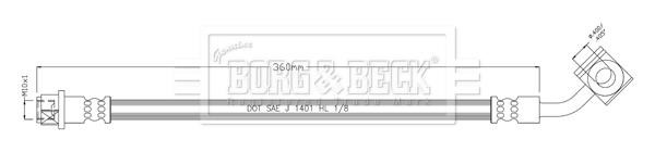 Borg & beck BBH8935 Гальмівний шланг BBH8935: Приваблива ціна - Купити у Польщі на 2407.PL!