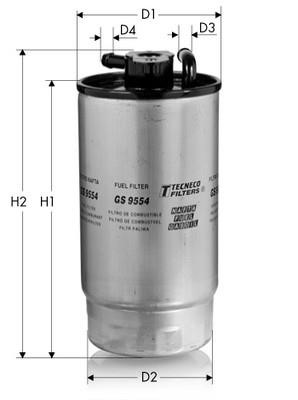 Tecneco GS9554 Fuel filter GS9554: Buy near me in Poland at 2407.PL - Good price!