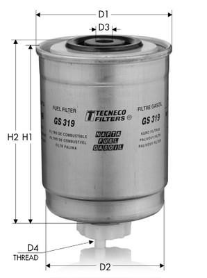Tecneco GS319 Fuel filter GS319: Buy near me in Poland at 2407.PL - Good price!