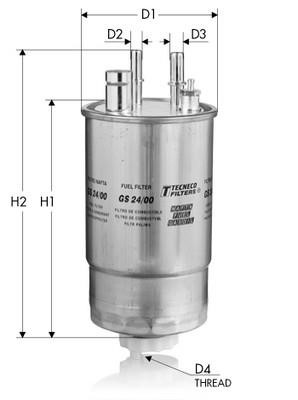 Tecneco GS24/00 Fuel filter GS2400: Buy near me in Poland at 2407.PL - Good price!