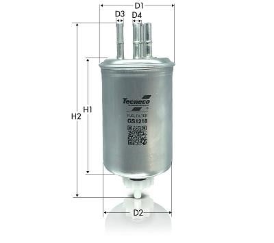 Tecneco GS1218 Fuel filter GS1218: Buy near me in Poland at 2407.PL - Good price!