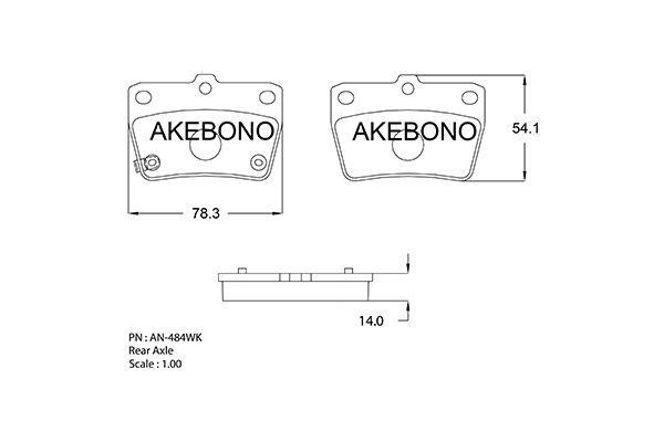 Akebono AN-484WK Klocki hamulcowe, zestaw AN484WK: Dobra cena w Polsce na 2407.PL - Kup Teraz!