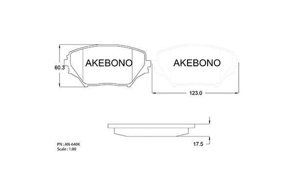 Akebono AN-640K Scheibenbremsbeläge, Set AN640K: Kaufen Sie zu einem guten Preis in Polen bei 2407.PL!