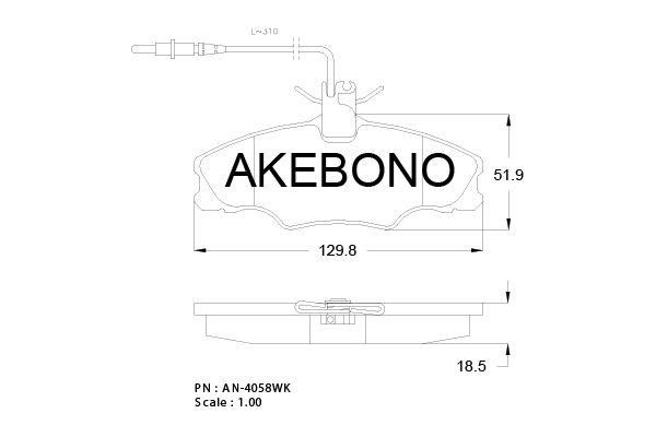 Akebono AN-4058WK Тормозные колодки дисковые, комплект AN4058WK: Купить в Польше - Отличная цена на 2407.PL!