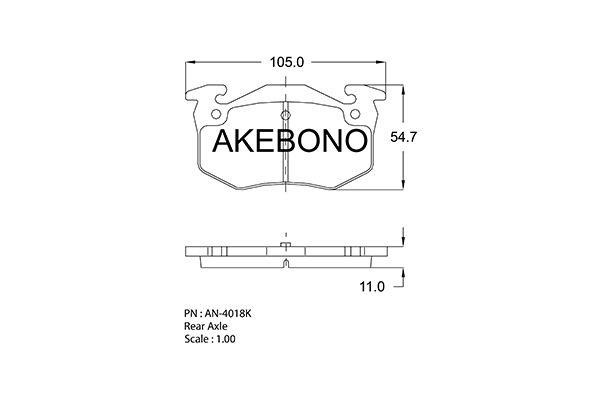Akebono AN-4018K Scheibenbremsbeläge, Set AN4018K: Kaufen Sie zu einem guten Preis in Polen bei 2407.PL!