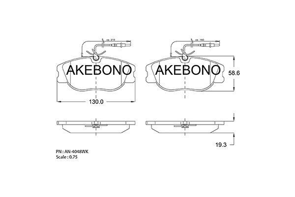 Akebono AN-4048WK Гальмівні колодки, комплект AN4048WK: Купити у Польщі - Добра ціна на 2407.PL!