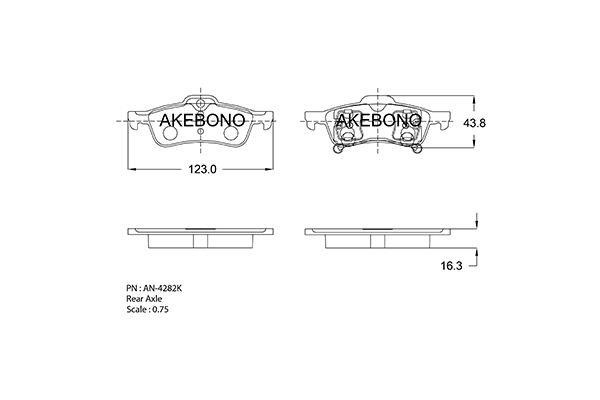 Akebono AN-4282K Гальмівні колодки, комплект AN4282K: Купити у Польщі - Добра ціна на 2407.PL!
