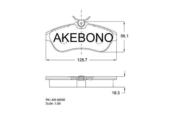 Akebono AN-4095K Brake Pad Set, disc brake AN4095K: Buy near me in Poland at 2407.PL - Good price!