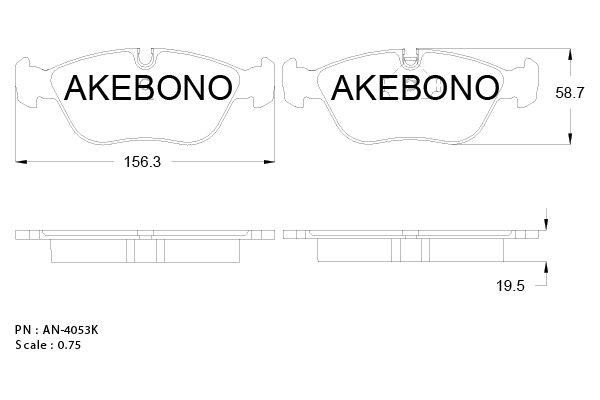 Akebono AN-4053KE Scheibenbremsbeläge, Set AN4053KE: Bestellen Sie in Polen zu einem guten Preis bei 2407.PL!