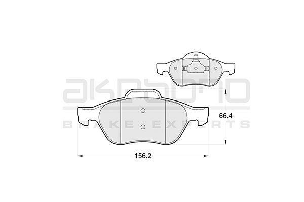 Akebono AN-4662K Тормозные колодки дисковые, комплект AN4662K: Отличная цена - Купить в Польше на 2407.PL!