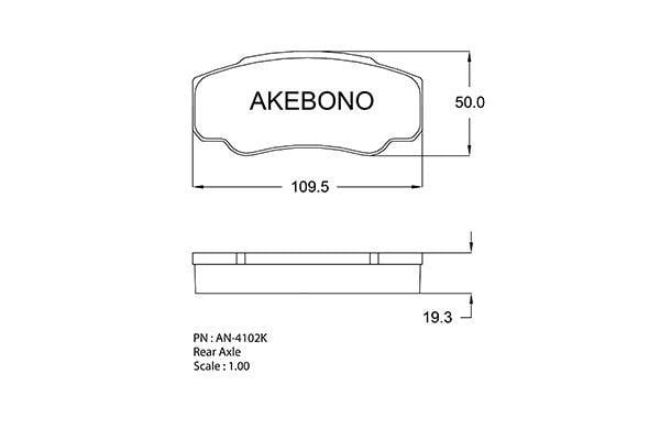 Akebono AN-4102K Brake Pad Set, disc brake AN4102K: Buy near me in Poland at 2407.PL - Good price!
