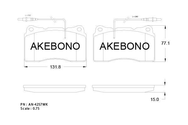 Akebono AN-4257WKE Brake Pad Set, disc brake AN4257WKE: Buy near me in Poland at 2407.PL - Good price!