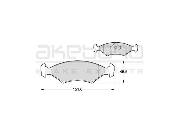 Akebono AN-8156KE Brake Pad Set, disc brake AN8156KE: Buy near me in Poland at 2407.PL - Good price!