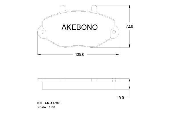 Akebono AN-4378KE Klocki hamulcowe, zestaw AN4378KE: Dobra cena w Polsce na 2407.PL - Kup Teraz!