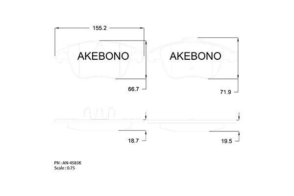 Akebono AN-4583K Klocki hamulcowe, zestaw AN4583K: Dobra cena w Polsce na 2407.PL - Kup Teraz!