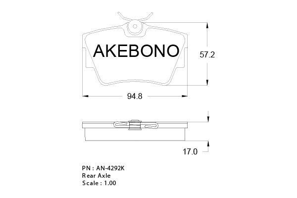 Akebono AN-4292KE Scheibenbremsbeläge, Set AN4292KE: Kaufen Sie zu einem guten Preis in Polen bei 2407.PL!