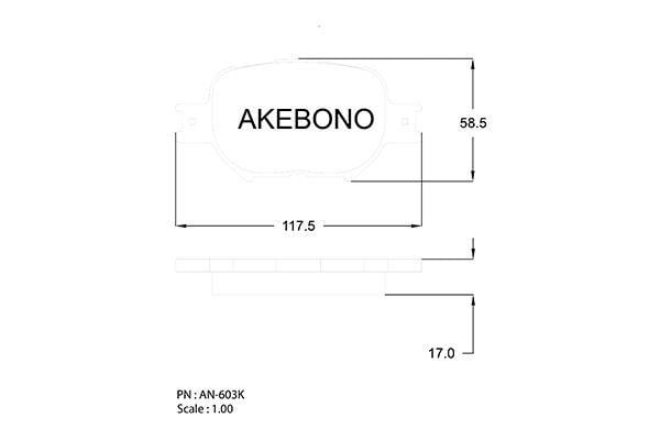 Akebono AN-603KE Klocki hamulcowe, zestaw AN603KE: Dobra cena w Polsce na 2407.PL - Kup Teraz!