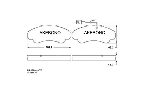 Akebono AN-4099WKE Scheibenbremsbeläge, Set AN4099WKE: Kaufen Sie zu einem guten Preis in Polen bei 2407.PL!