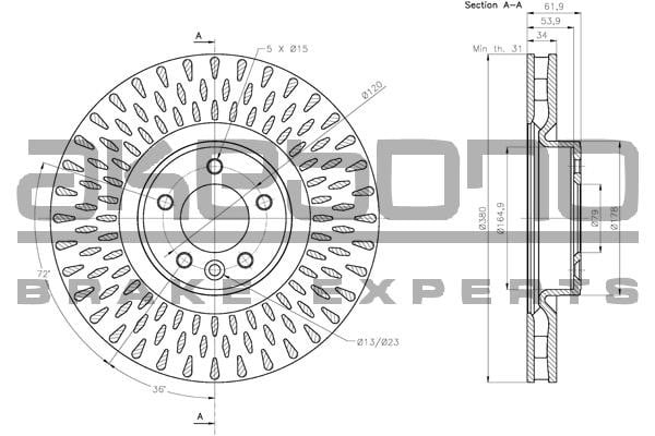 Akebono BN-0986E Brake disk BN0986E: Buy near me at 2407.PL in Poland at an Affordable price!