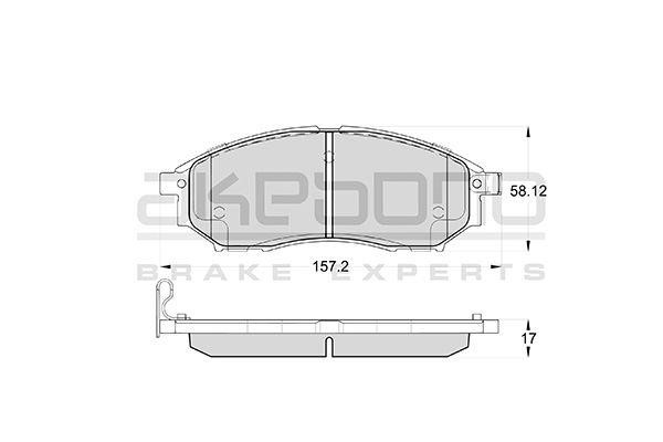 Akebono AN-605WKE Тормозные колодки дисковые, комплект AN605WKE: Отличная цена - Купить в Польше на 2407.PL!