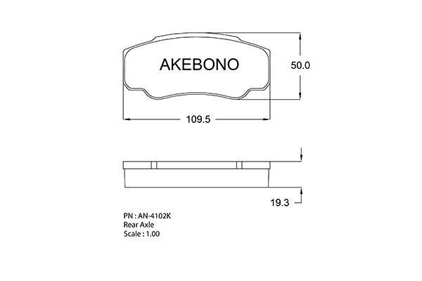 Akebono AN-4102KE Klocki hamulcowe, zestaw AN4102KE: Dobra cena w Polsce na 2407.PL - Kup Teraz!