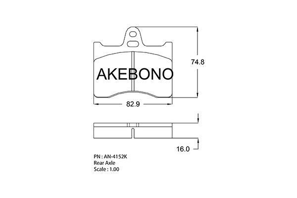 Akebono AN-4152K Тормозные колодки дисковые, комплект AN4152K: Отличная цена - Купить в Польше на 2407.PL!