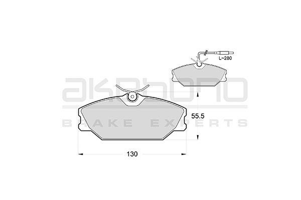 Akebono AN-4396WKE Brake Pad Set, disc brake AN4396WKE: Buy near me in Poland at 2407.PL - Good price!