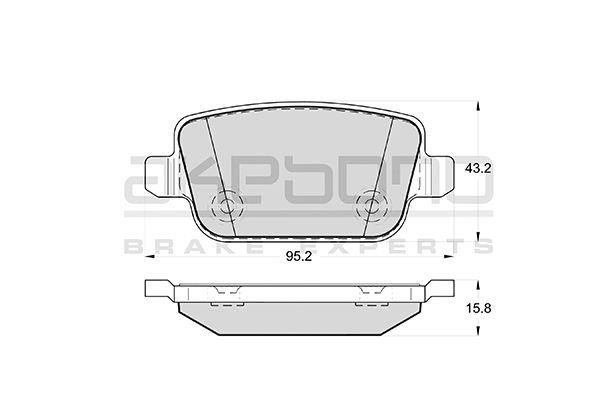 Akebono AN-4458KE Brake Pad Set, disc brake AN4458KE: Buy near me in Poland at 2407.PL - Good price!