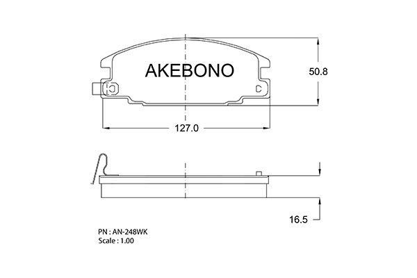 Akebono AN-248WKE Scheibenbremsbeläge, Set AN248WKE: Kaufen Sie zu einem guten Preis in Polen bei 2407.PL!