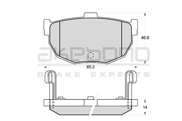 Akebono AN-141WKE Brake Pad Set, disc brake AN141WKE: Buy near me in Poland at 2407.PL - Good price!