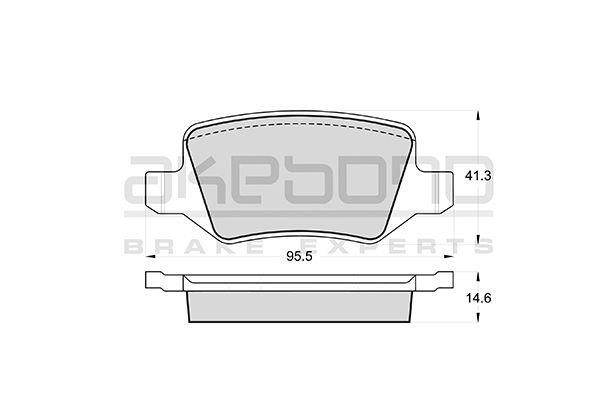 Akebono AN-4529KE Brake Pad Set, disc brake AN4529KE: Buy near me in Poland at 2407.PL - Good price!