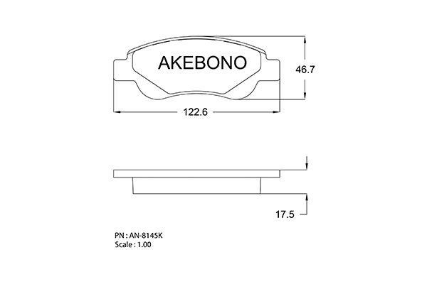 Akebono AN-8145KE Klocki hamulcowe, zestaw AN8145KE: Dobra cena w Polsce na 2407.PL - Kup Teraz!