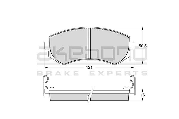 Akebono AN-277WKE Brake Pad Set, disc brake AN277WKE: Buy near me in Poland at 2407.PL - Good price!