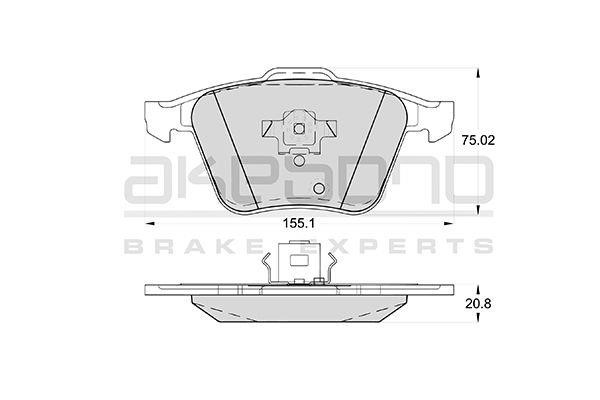 Akebono AN-4609K Brake Pad Set, disc brake AN4609K: Buy near me in Poland at 2407.PL - Good price!