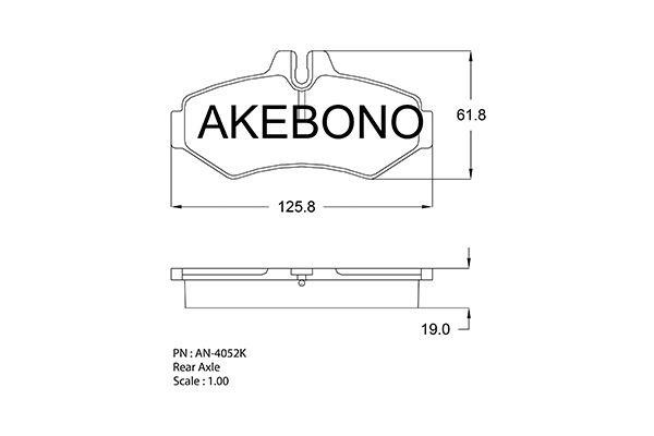 Akebono AN-4052KE Scheibenbremsbeläge, Set AN4052KE: Kaufen Sie zu einem guten Preis in Polen bei 2407.PL!