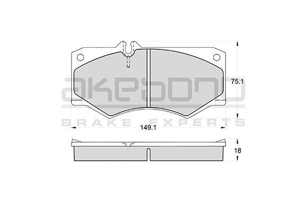 Akebono AN-4180KE Brake Pad Set, disc brake AN4180KE: Buy near me in Poland at 2407.PL - Good price!