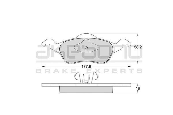Akebono AN-4328KE Brake Pad Set, disc brake AN4328KE: Buy near me in Poland at 2407.PL - Good price!