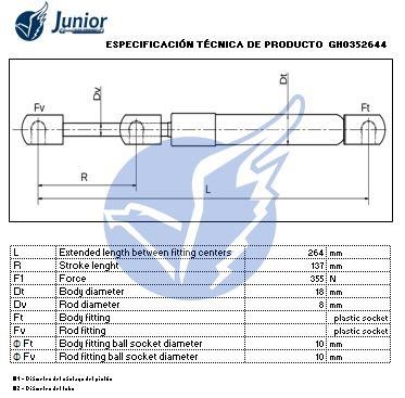 Motorhaubegasdruckfeder Junior GH0352644