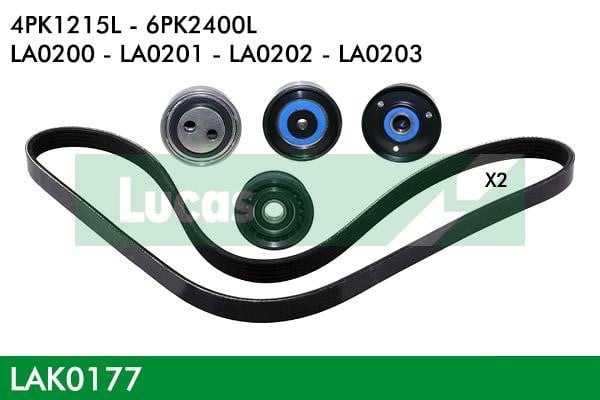 Lucas diesel LAK0177 Комплект ременя генератора LAK0177: Приваблива ціна - Купити у Польщі на 2407.PL!