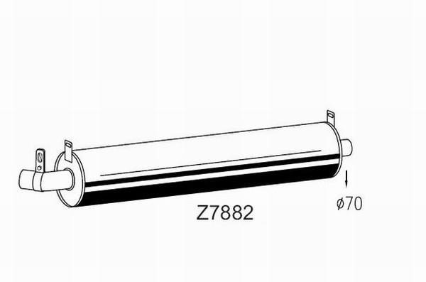 XXLMarmitteitaliane Z7882 Middle-/End Silencer Z7882: Buy near me at 2407.PL in Poland at an Affordable price!