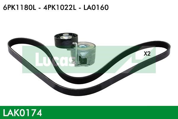 Lucas diesel LAK0174 Комплект ременя генератора LAK0174: Приваблива ціна - Купити у Польщі на 2407.PL!